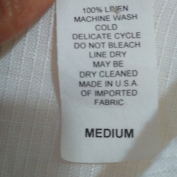 CTC Linens Raglan M Women Long Sleeve V-neck 100% Linen - Picture 7 of 9